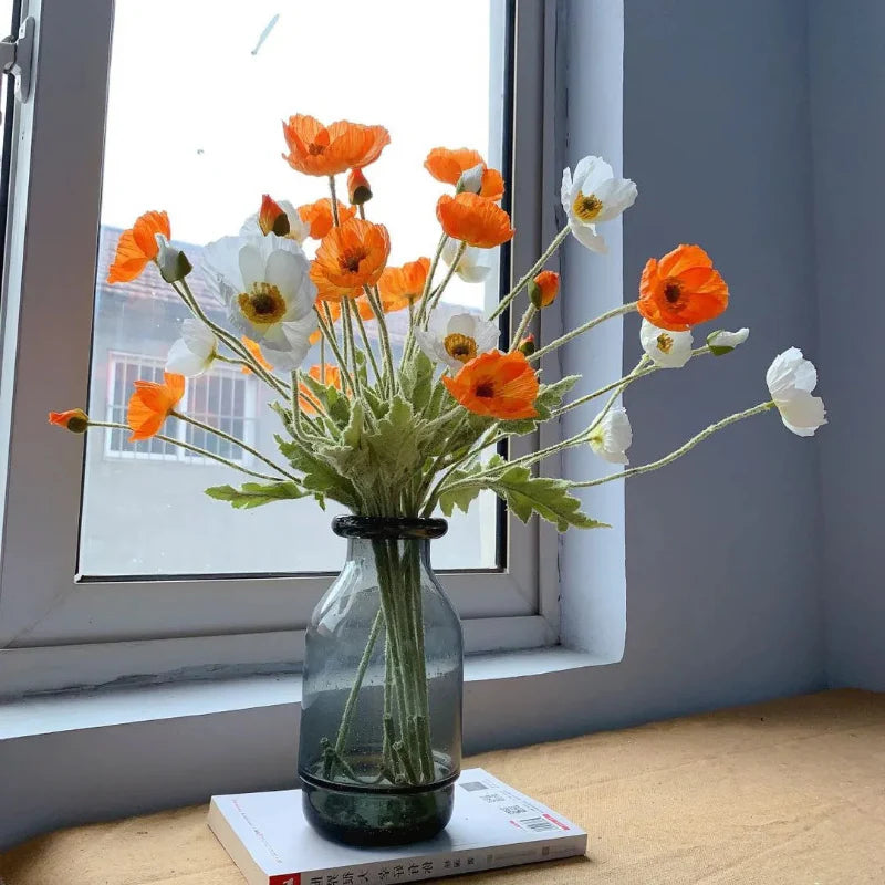 Artificial Poppy Flowers (Set of 6)