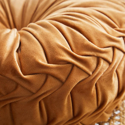 Round Velvet Throw Pillow