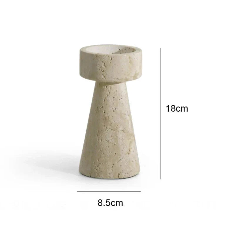 Travertine Candle Holders