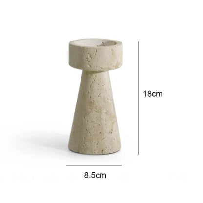 Travertine Candle Holders