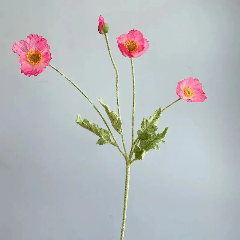 Artificial Poppy Flowers (Set of 6)
