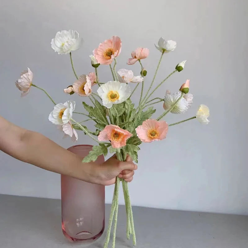 Artificial Poppy Flowers (Set of 6)