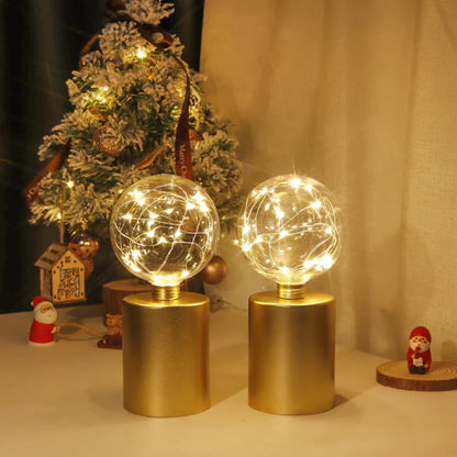 Gold Fairy Light Lamps