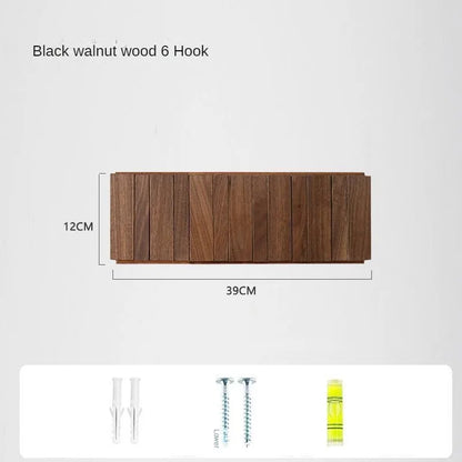 Japandi Walnut Wood Wall Hanger