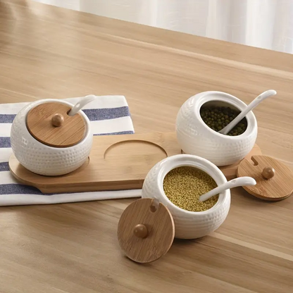 Aroma Spice Jar With Wood Lid