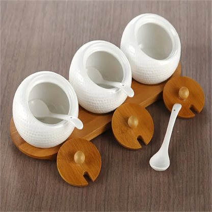 Aroma Spice Jar With Wood Lid