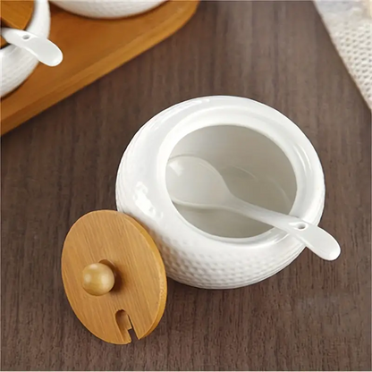 Aroma Spice Jar With Wood Lid