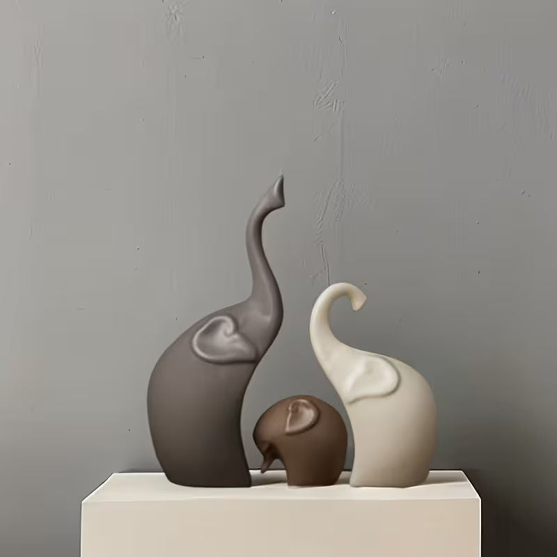 3-Piece Elephant Family