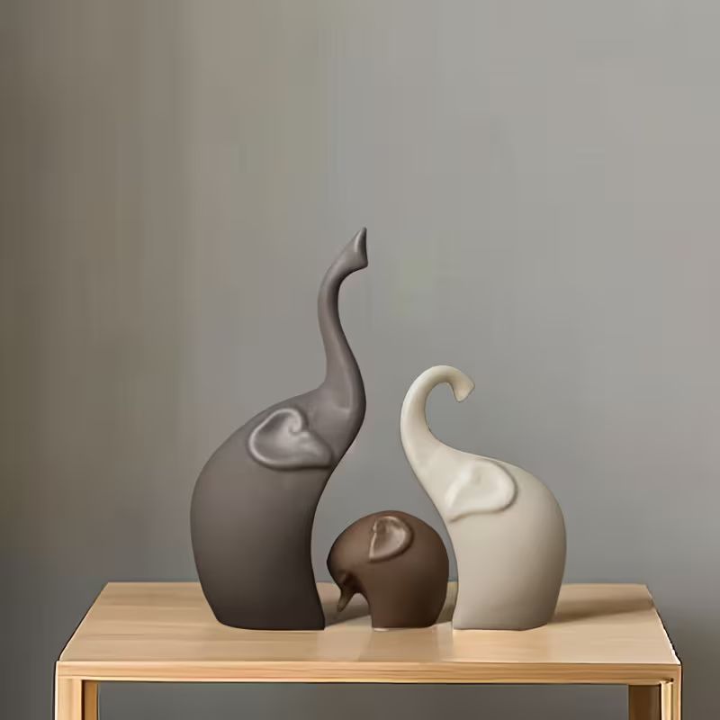 3-Piece Elephant Family