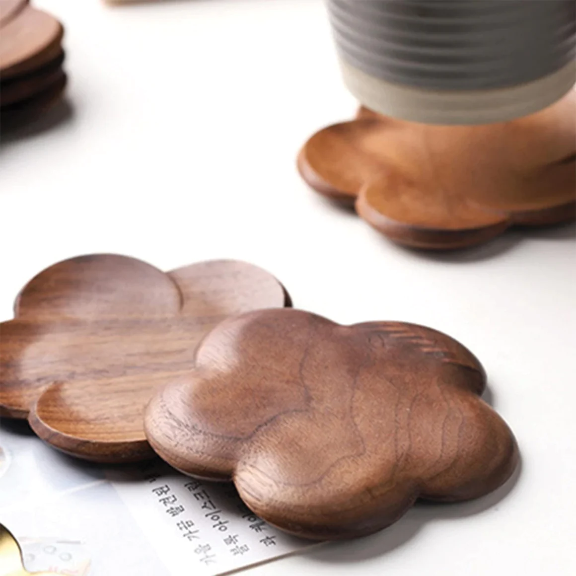 Walnut Bloom Coaster Set