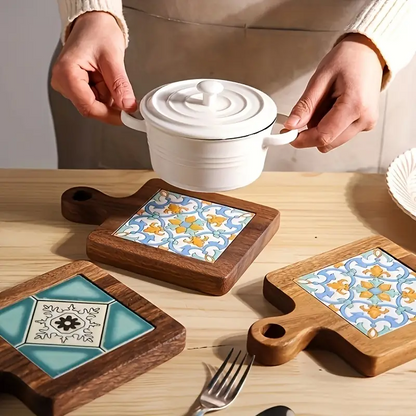 Arbora Wood Tiles Pot Mat