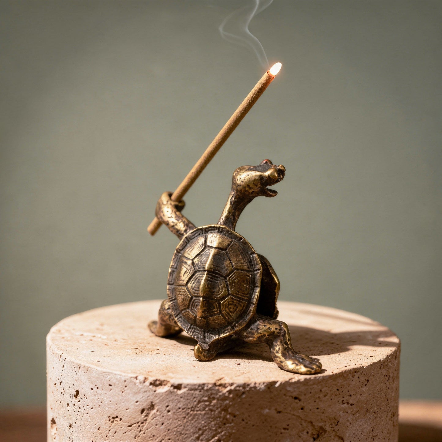 Brass Turtle Incense Holder