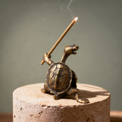 Brass Turtle Incense Holder