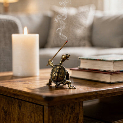 Brass Turtle Incense Holder