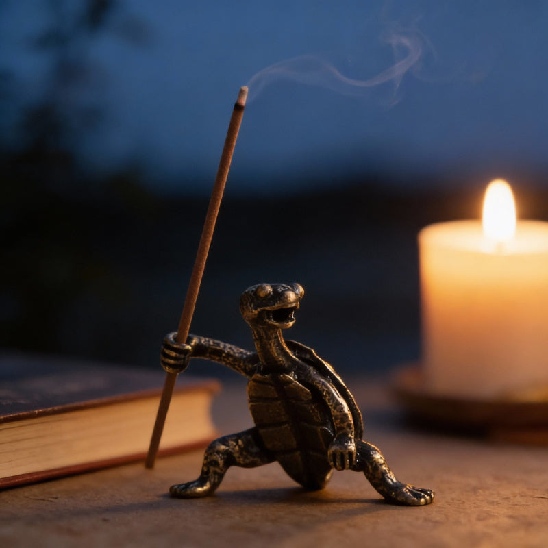 Brass Turtle Incense Holder