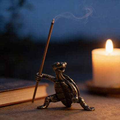 Brass Turtle Incense Holder