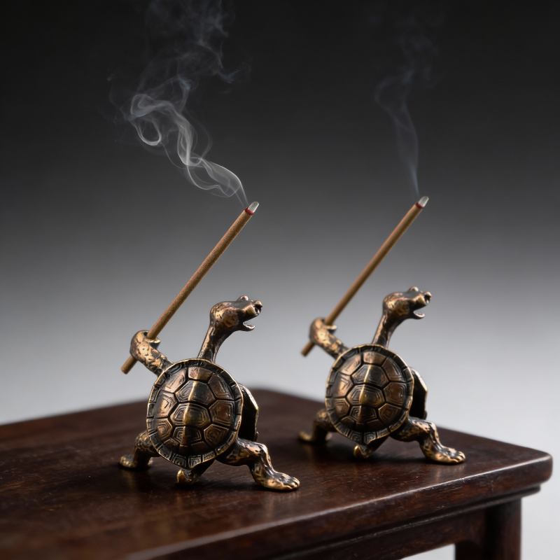 Brass Turtle Incense Holder
