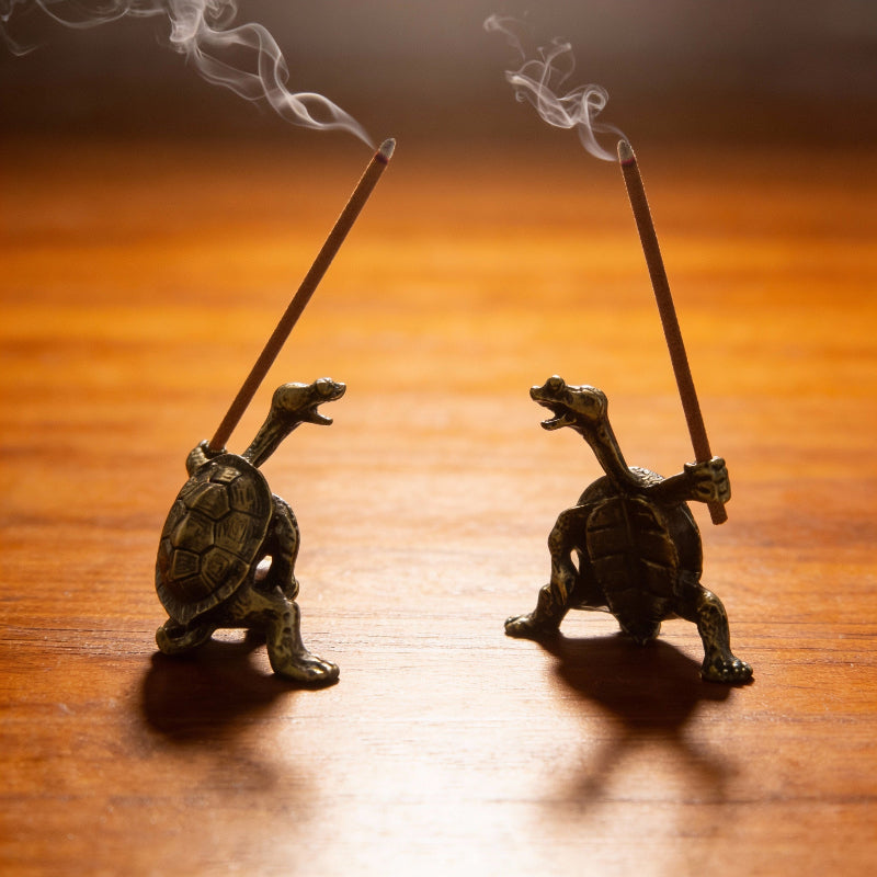 Brass Turtle Incense Holder