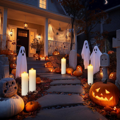 Tall Waterproof LED Flameless Candles (Set of 2)