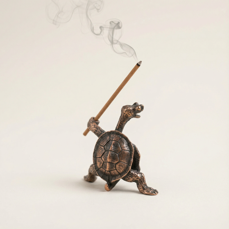 Brass Turtle Incense Holder